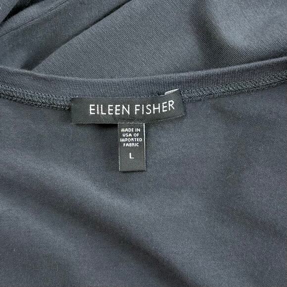 Eileen Fisher Women's Swing Stretch Knit Dress Large Charcoal Gray - Picture 13 of 13